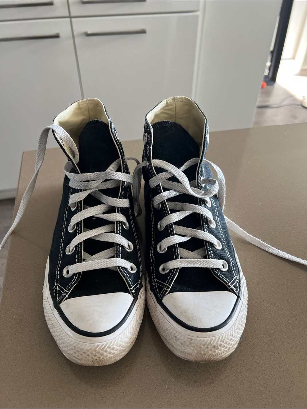Converse Black and White High-Top Sneakers